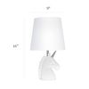Simple Designs LT1078-SLV Sparkling Glitter Unicorn Table Lamp, Silver