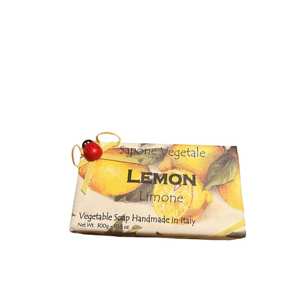 Alchimia Lemon Italian Vegetable Soap Ladybug Charm 10.5 Oz