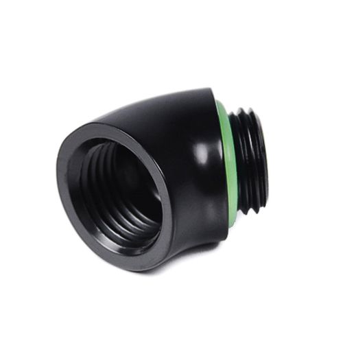 Barrow G1/4" Male to Female Extender Fitting, 45 Degree Angle, Black, 4-pack