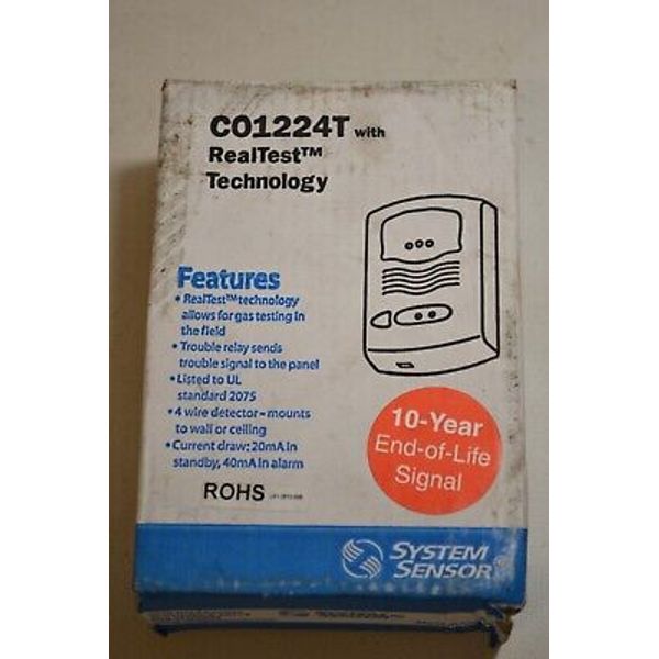 System Sensor CO1224T Carbon Monoxide Detector 4 Wire, 12/24V