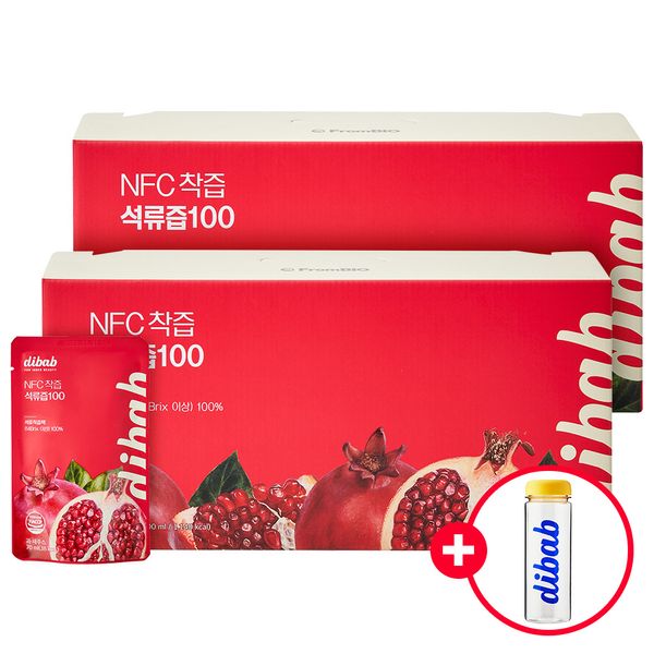 From Bio Dibab NFC Juice Pomegranate Juice 100 60 Packs 30 Packs x 2 Boxes 70ml