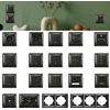 Flush-Mounted Antenna Socket 1-Hole Satellite End Series G1 Black