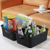 Lasbily 6-Pack Plastic Storage Baskets, Kitchen Cupboard Organiser Basket with Handle