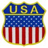 American Shield American Flag Embroidered Iron-On / Sewn On Patch