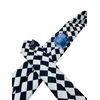 Black & White Harlequin Check Skinny Width Neck Tie