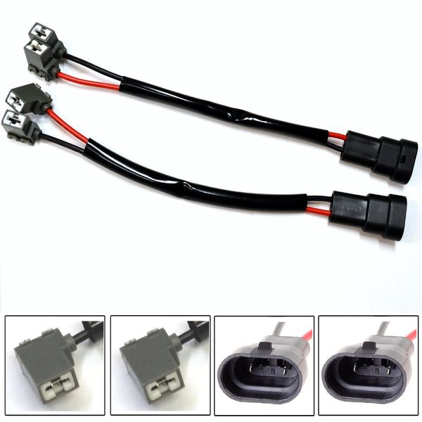 Conversion Wire 9006 HB4 to H1 Two Harness Head Light Low Beam Adapter Connector