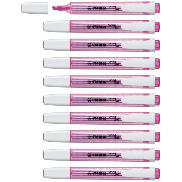 Highlighter - STABILO swing cool - Pack of 10 - Pink