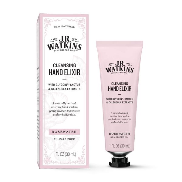 J.R.WATKINS Hand Gel, Cleaning, Moisturizing, Rose Water, Plant-derived Gift, Moist and Smooth, Rose, Scent