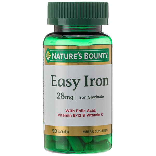 Nature's Bounty Gentle Iron 28 mg 90 Capsules