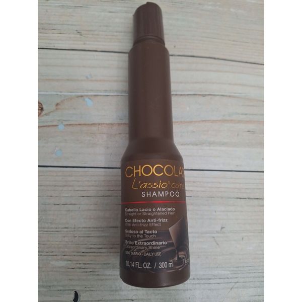 Shampoo Chocolate L'assio Care Straightened Hair 10oz Cabello Lacio Sedoso
