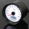 Universal Motorcycle Mechanical 240km/h 60mm LED Speedometer Black Body/White Panel