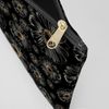 CafePress Gothic Black Daisy Pattern Large Zipper Toiletry Pouch, 12.5" x 8.5"