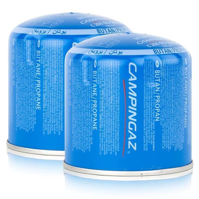 Campingaz C 206 GLS Super Pierceable Cartridge 190 g Butane/Propane Gas (Pack of 2)