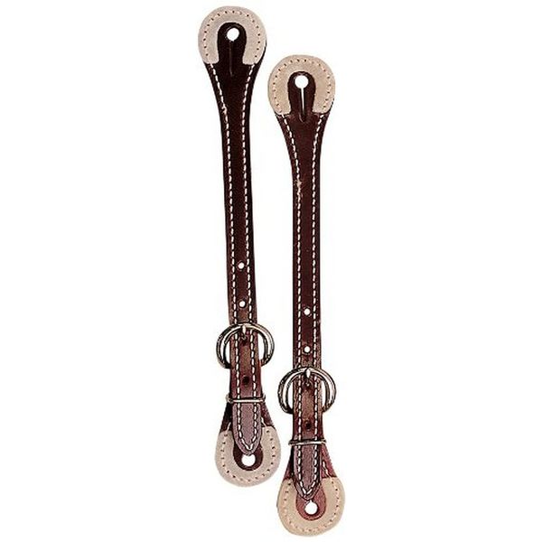 Weaver Leather Spur Straps with Rawhide Corners, Burgundy