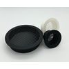 Ventilation Grille with Slots in Various Diameters (Black, 85 mm Diameter)