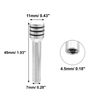 X AUTOHAUX 2pcs Car Door Lock Knobs Interior Aluminum Alloy Silver Tone