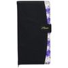 Natural Design FLEUR Notebook Type 5.5 Inch Compatible [iPhone 8 Plus/7 Plus] Black (Card Pocket & Hand Strap Included)