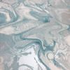 YöL Elixir Liquid Marble Effect Wallpaper Swirls Teal Silver Metallic Shimmer