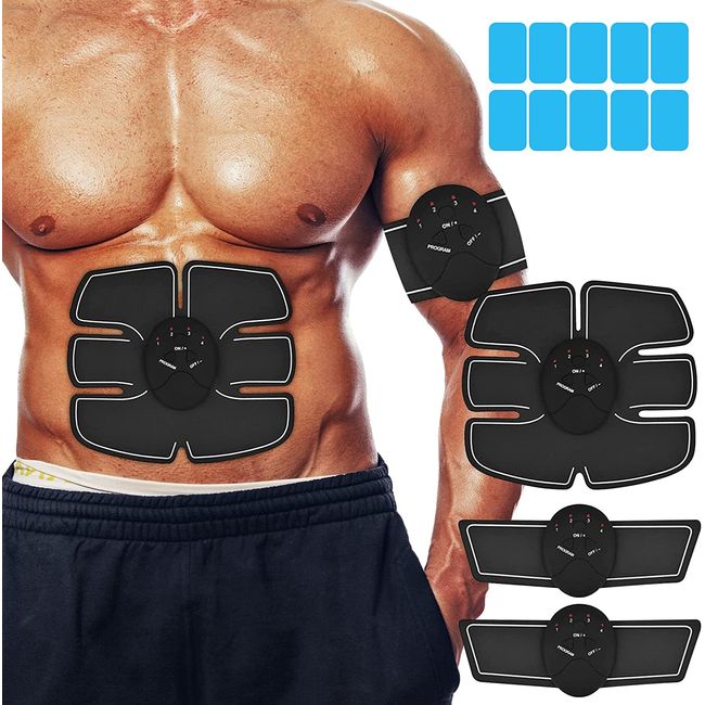 Yjkoo Abs Muscle, Muscle Toner, Portable Muscle Trainer, Intelligent Wireless Fitness Apparatus, Fitness Trainer for Men and Woman
