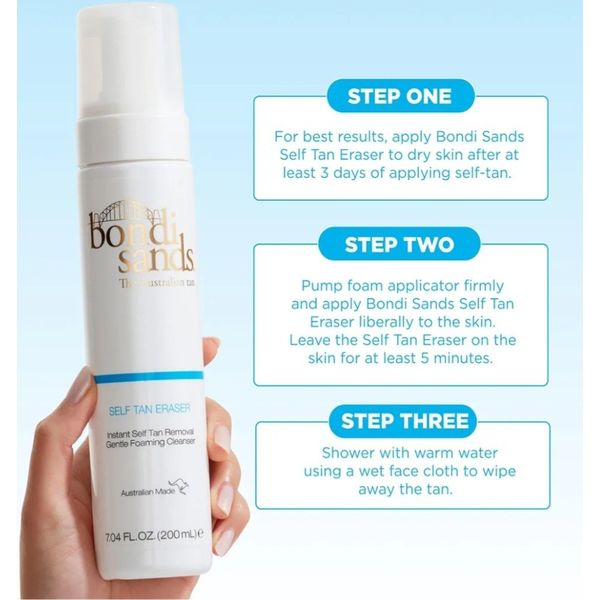 Bondi Sands Self Tan Eraser Tanning Bronzer Remover Moisturizing, Cleansing Foam