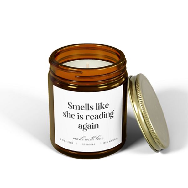 Book Lovers Gift Mothers Day Birthday Gift For Reader Bookworm Librarian Candle