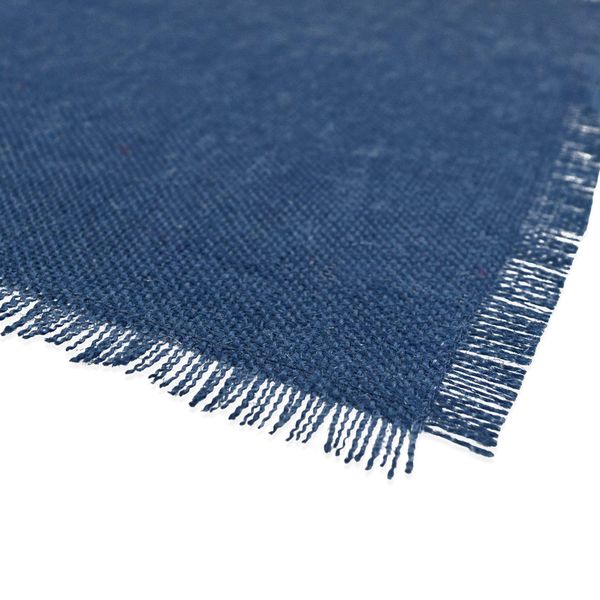 Set of 6 Blue Rectangular Jute Placemat 19"