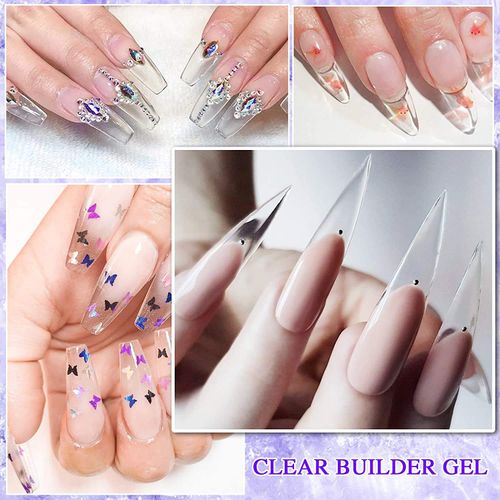 MAGIC ARMOR Gel Unghie Ricostruzione Gel Builder (1 x 56 g) Kit Gel Duro Gel per Estensione Unghie Gel Acrilico Migliorato Gel UV Nail Art Kit per Unghie con Nail Art e Doppia Penna per Unghie