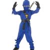 Blue Wolf Ninja Kids Costume, Blue/Black, Large