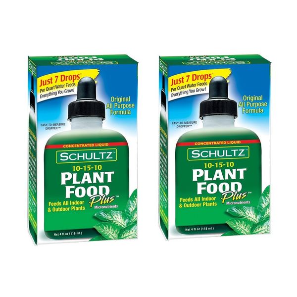 Schultz All Purpose 10-15-10 Plant Food Plus, 4-Ounce [2- Pack]