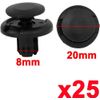 25pcs Car Body Trim Clips, Plastic Rivet Fasteners Universal Auto Black85