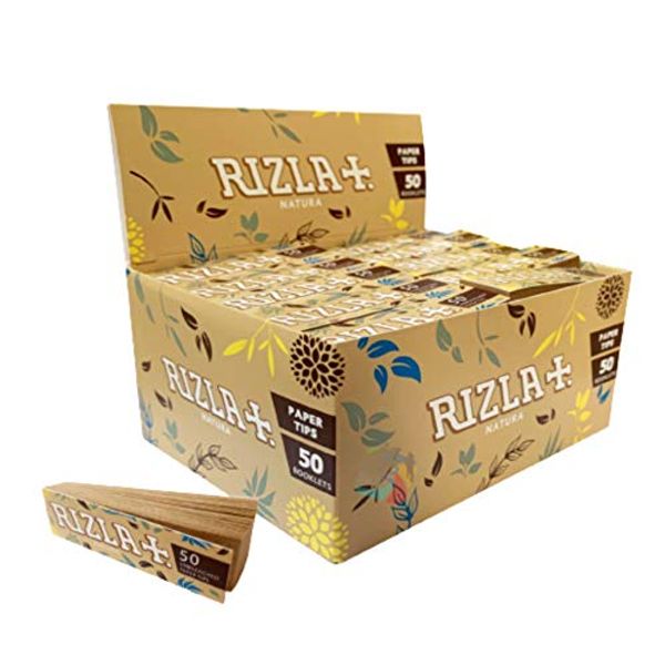 Rizla Natura Unbleached Filter Tips - 50 Booklets x 50 Roach Tips