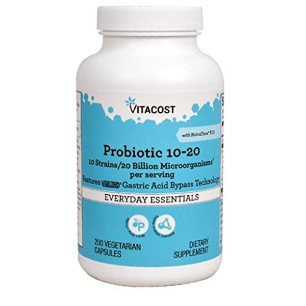 Vitacost Probiotic 10-20 - 20 Billion CFU** - 200 Vegetarian Capsules