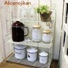 Folding Iron 3 Tier Shelf Rack