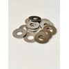 (100) #16S 1/4" & 6mm Flat Washers Solid Brass Nickel Chrome Plated 5/8"OD