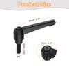 sourcing map 3Pcs M8 x 16mm Adjustable Knobs Handle Male Thread Push Button Ratchet Quick Release Locking Rotating Bolt for Lathe Machinery, Black