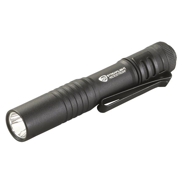 Streamlight 66318 MicroStream 45-Lumen Everyday Carry Pocket Flashlight with AAA Alkaline Battery, Black