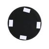 Black Licorice Round Vinyl Panel Back Cushion by Chivari