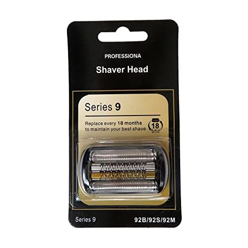 92B 2023 Version Series 9 Replacement Foil Cutter Head Shaver Head Razor Blades for Braun All 2023 Version Series 9,9290cc, 9291cc, 9370cc, 9293s, 9385cc, 9390cc, 9330s, 9296cc Black