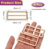 sourcing map 8Pcs Slide Buckle 1/2" Tri-Glide Slides Adjuster Webbing Strap Slider,Light Gold