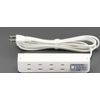 AC 125V/15Ax, 1.9m Outlet/Screw Screw (with Breaker, White)