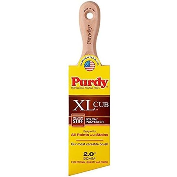 Purdy 144153320 XL Cub Nylon/Polyester Brush Angle Sash, Wood, 2"