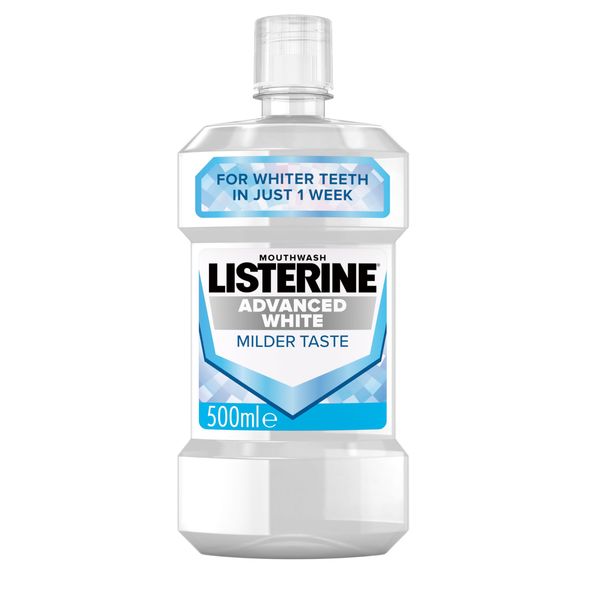 Listerine Advanced White Milder Taste Mouthwash 500ml