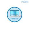 Emmi-dent Metallic/Professional 2-Pin Bristle-Head Attachments - Electric Toothbrush Replacement Heads. Cleans with Ultrasound Waves (Regular 4 Pack)