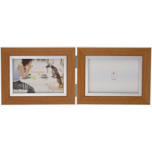 VANJOH Picture Frame, Pair Frame, lt brn