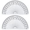 Plastic Protractor for Angle Measurement Student Math 180 Degrees, 4 Inches, Clear, 10 Pack