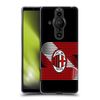 Head Case Designs Officially Licensed AC Milan Diagonal Crest Patterns Soft Gel Case Compatible With Sony Xperia Pro-I