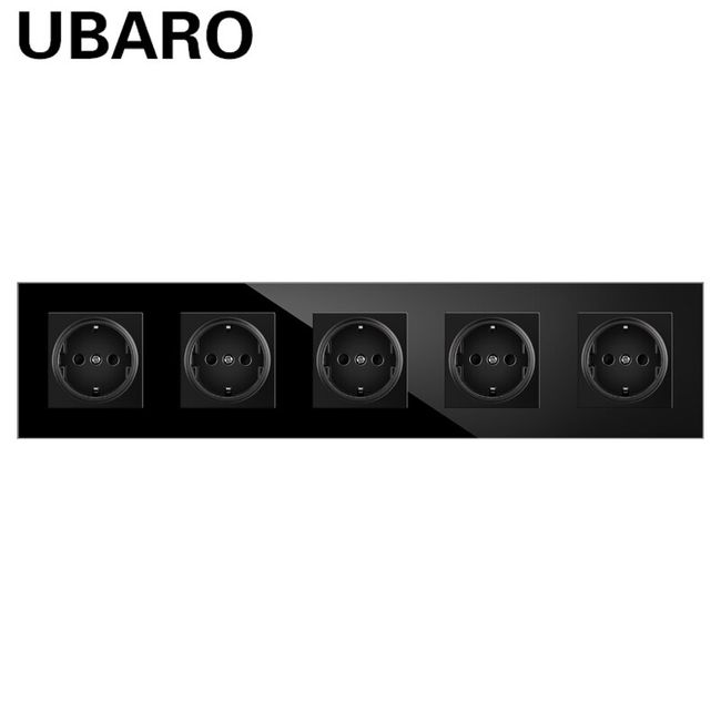 Ubaro Eu Wireless Remote Control Switch Black Luxury Crystal Glass