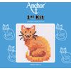 Anchor 1st Cross Stitch Kit, Cat, 10 x 10cm