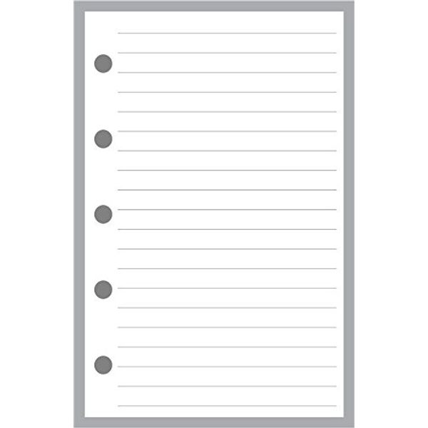 Mini Size Notes Pages Planner Insert, Sized and Punched for Filofax Mini Notebook (2.75" x 4.25")