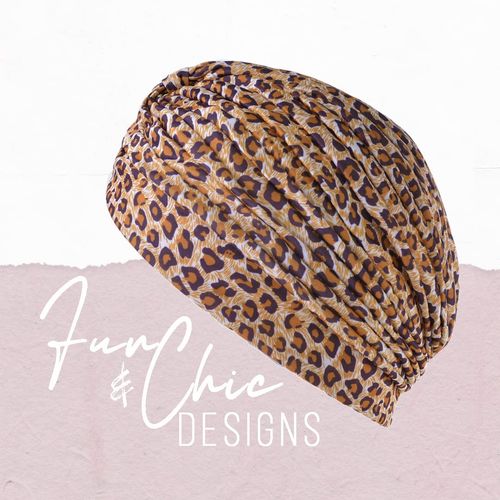 CHARM Womens Turban Hat Head Wrap - Twist Head Cover Costume Chemo Bonnet Cap Dark Brown